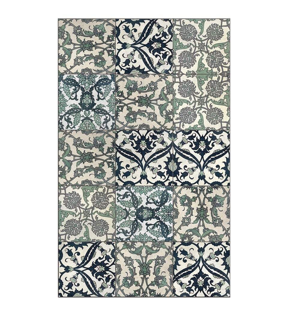 Beija Flor Persian Rita Powder Vinyl Floor Mat - Runner