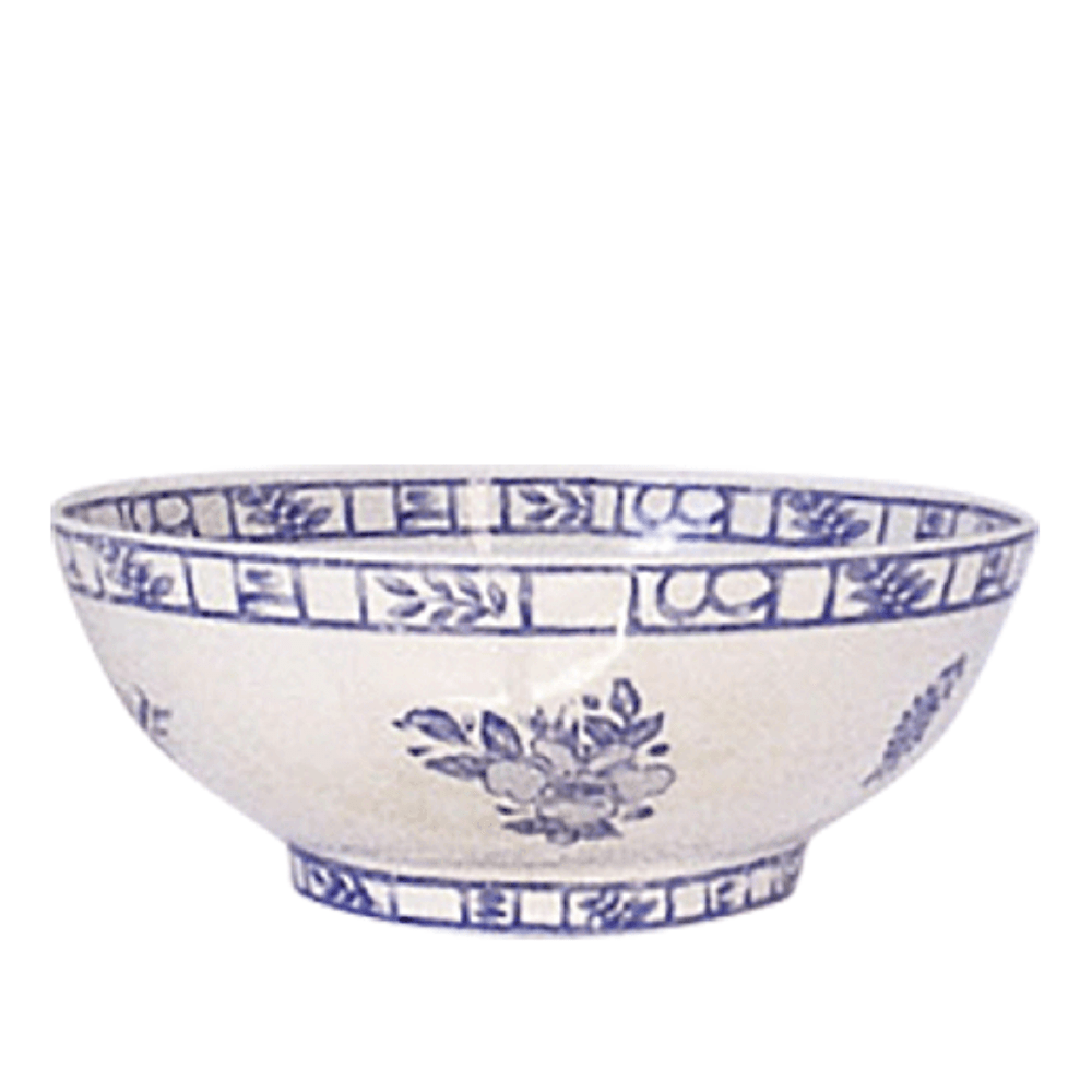 Gien Oiseau Blue Fruits Open Vegetable Bowl