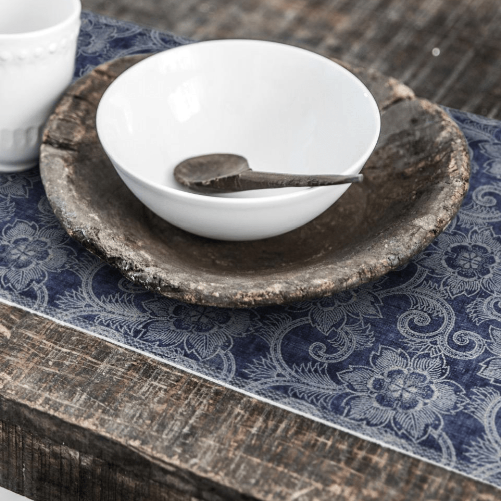 BEIJA FLOR PLACEMAT Placemat Royal Indigo Flower