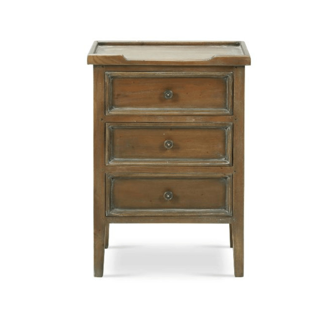 Gaudion Furniture 328 Bedside Table Manon 3 Drawer Bedside