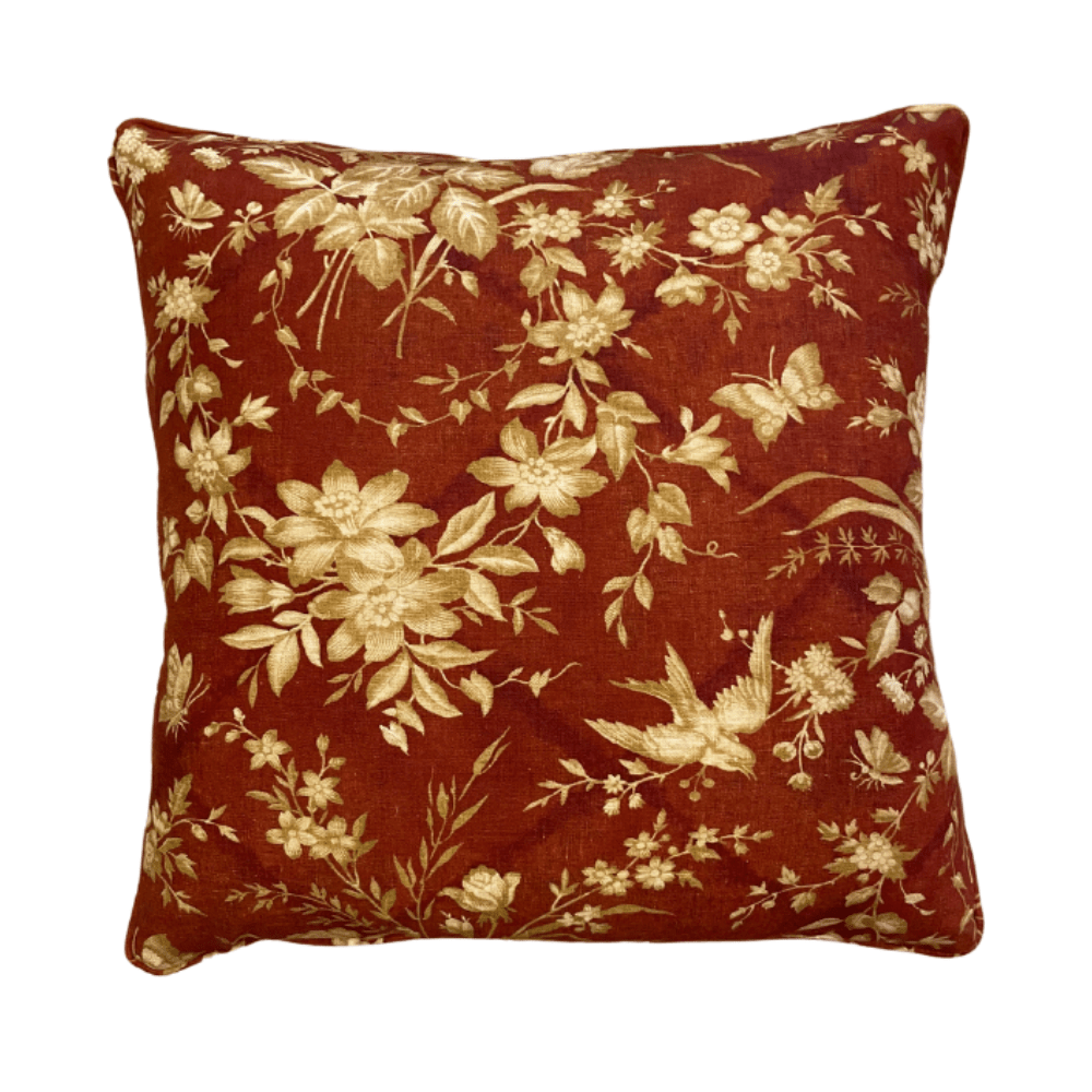 Cushion in Ralph Lauren Eliza Red