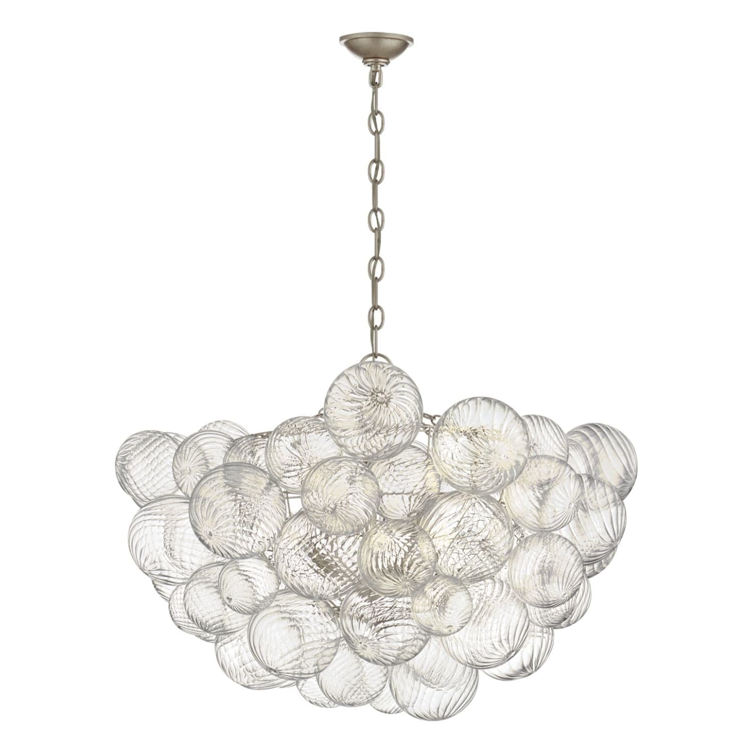 Visual Comfort & Co Chandelier Talia Large Chandelier And Clear Swirled Glass