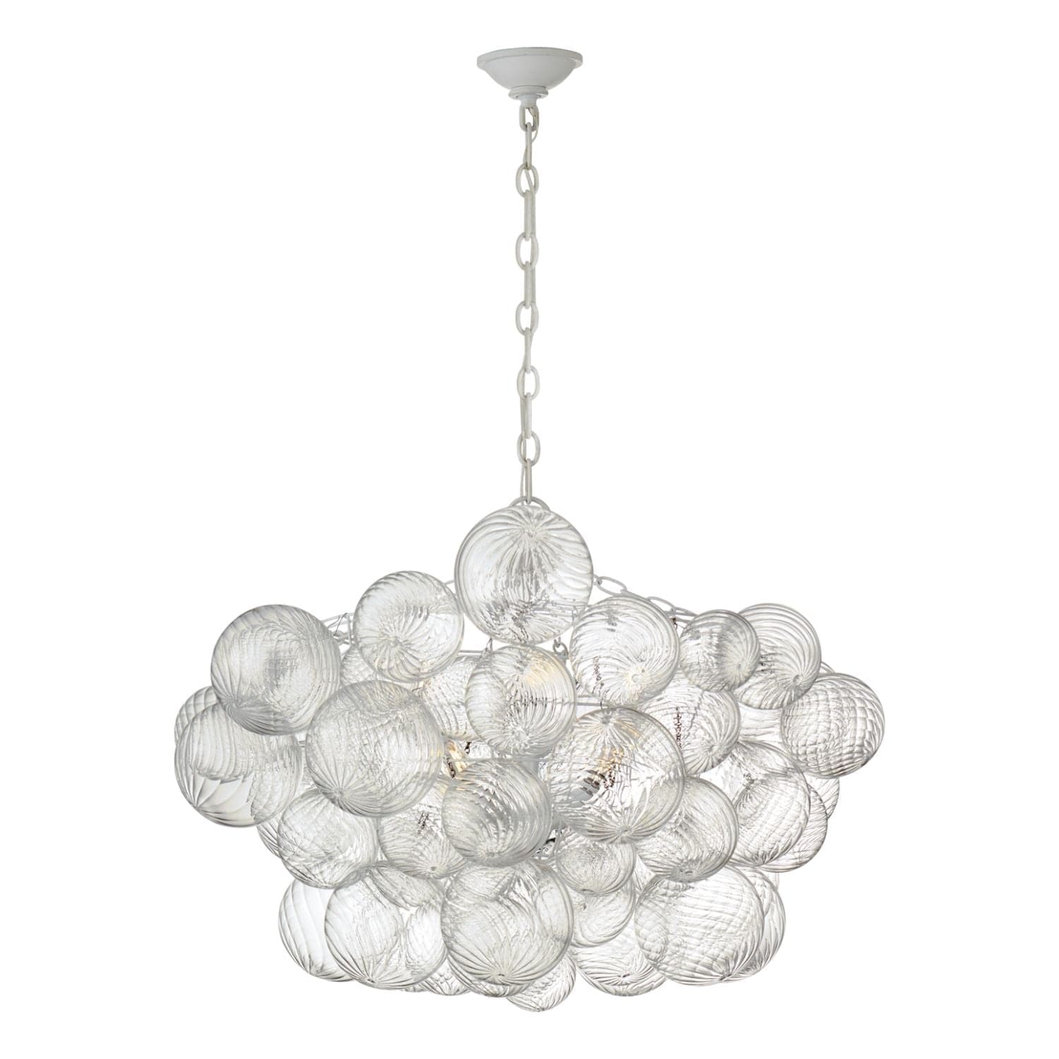 Visual Comfort & Co Chandelier Talia Large Chandelier And Clear Swirled Glass