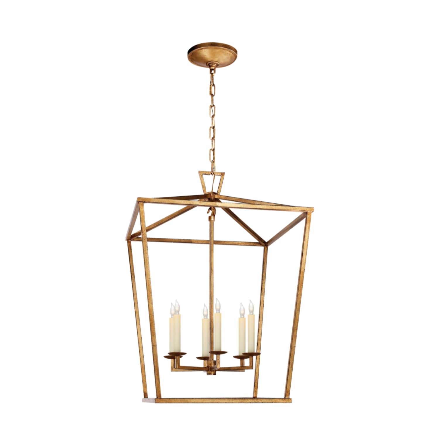 Visual Comfort & Co Pendant Light Darlana Large Lantern 2 Finishes