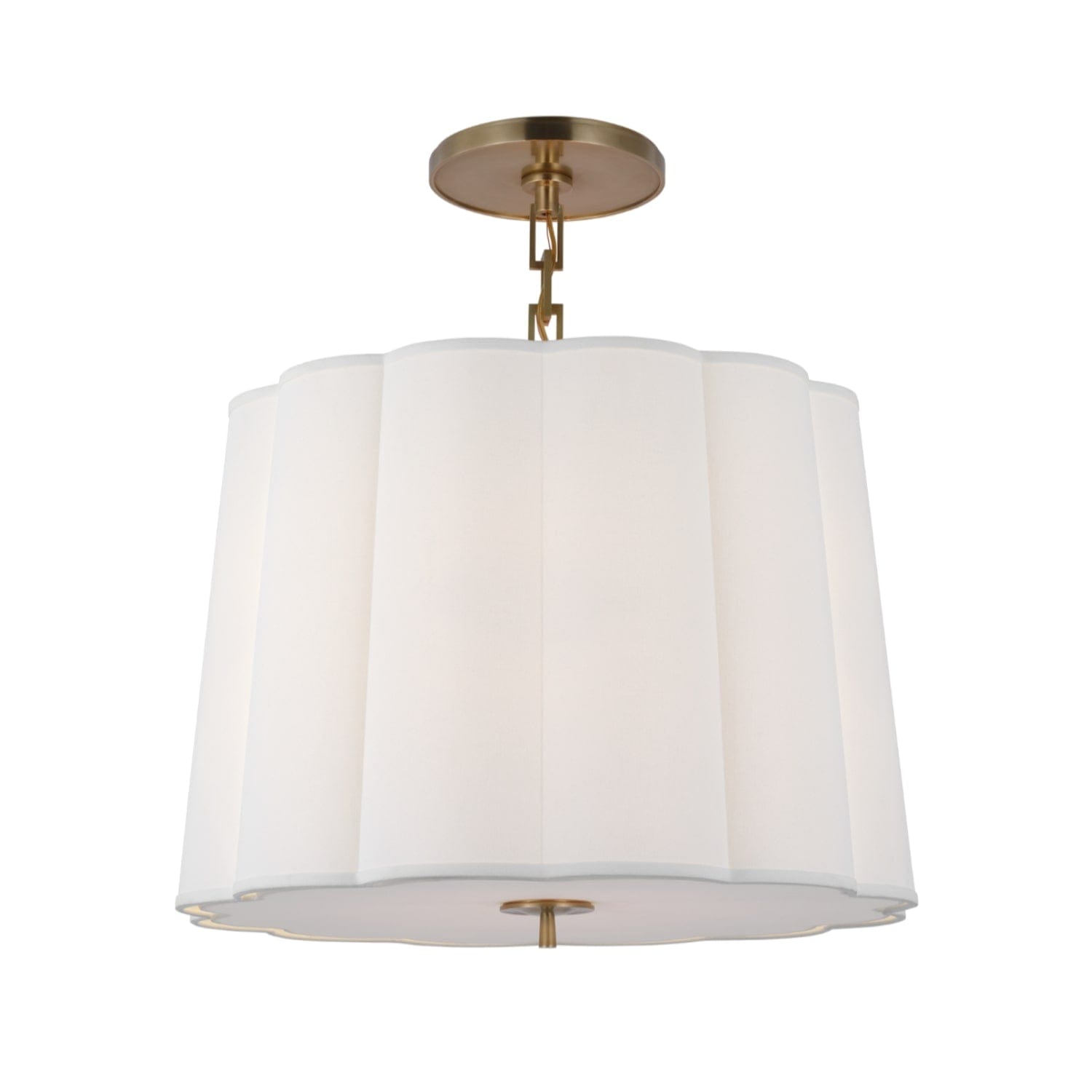 Visual Comfort & Co Pendant Light Simple Scallop Large Hanging Shade