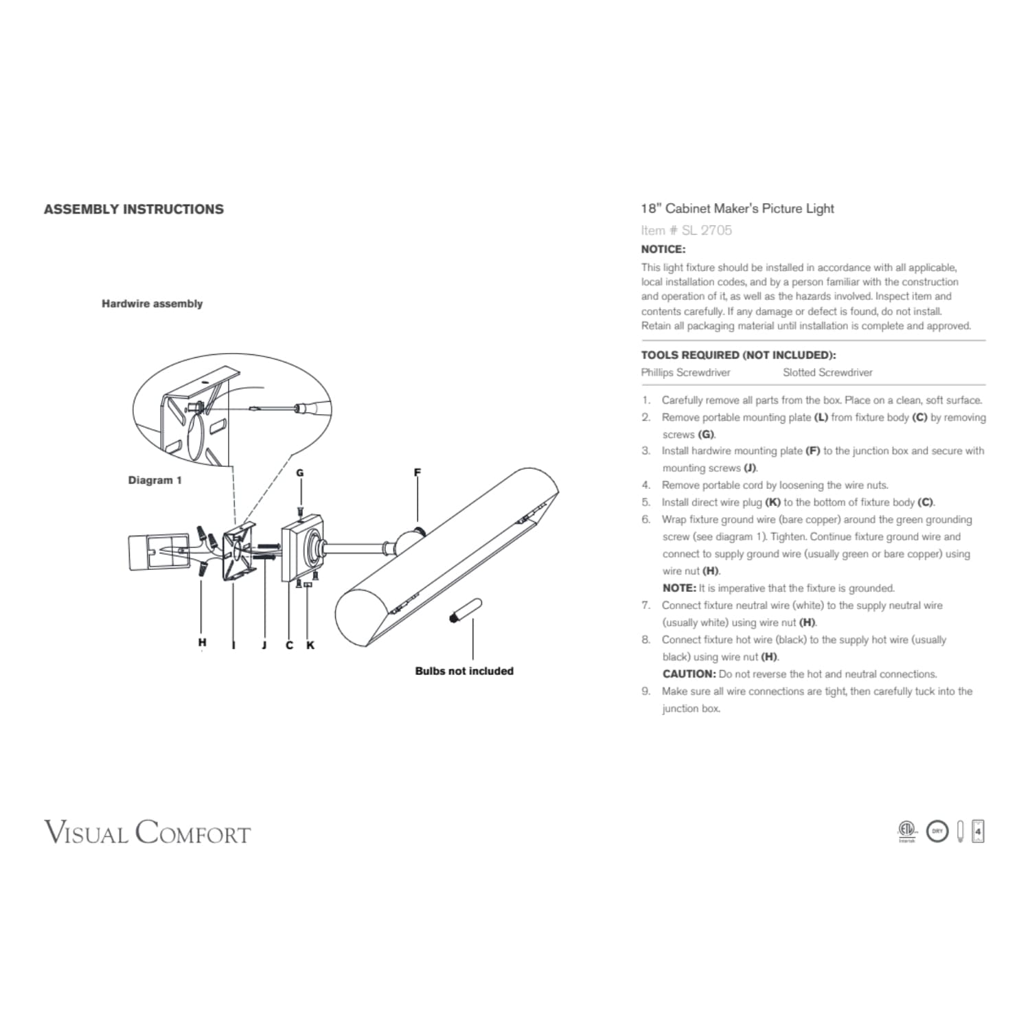 Visual Comfort & Co Sconces 18" Cabinet Maker's Picture Light