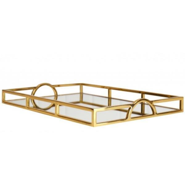 GAUDION FURNITURE 113 Mirrored Tray Gold Mirrored Tray Medium